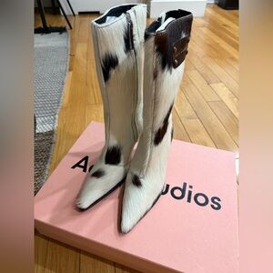 Acne Studios Hairy Ankle Boots